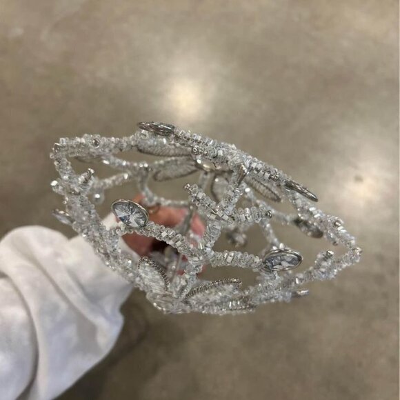 Christmas tree topper. Silver/beaded. New! - Picture 7 of 10